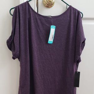 Romey Cold-shoulder knit top